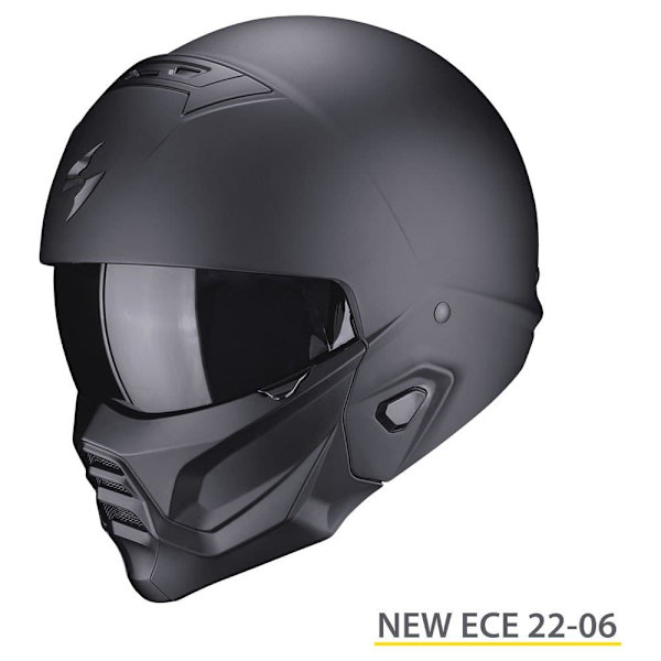 Scorpion Konvertibel Hjelm Exo-combat Ii Solid Sort L