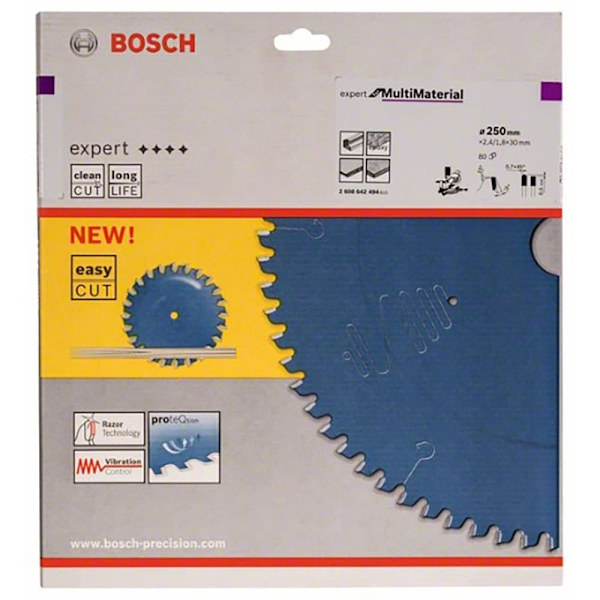 Bosch Professional Cirkelsågblad Ex Mu B 250x30-80 Blå