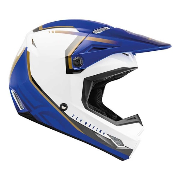 Fly Motocrosshjälm Ece Kinetic Drift Vit,Blå S
