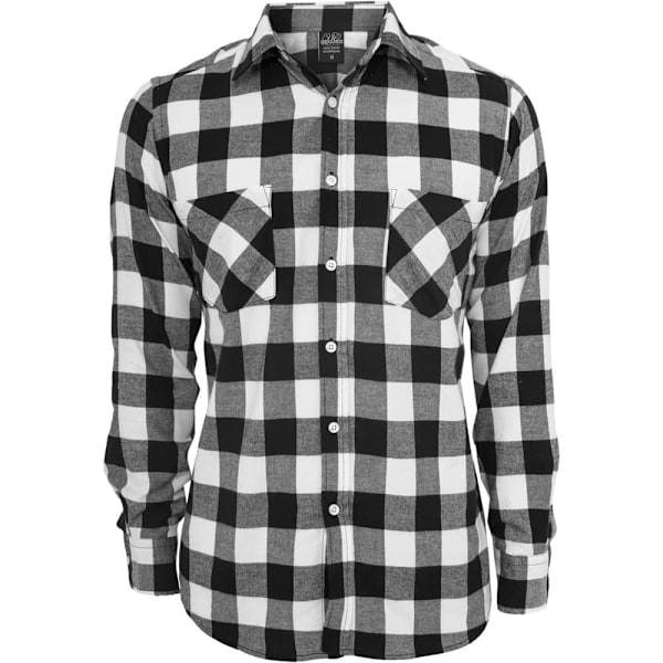 Urban Classics Basic Flannelskjorte Sort S Mand