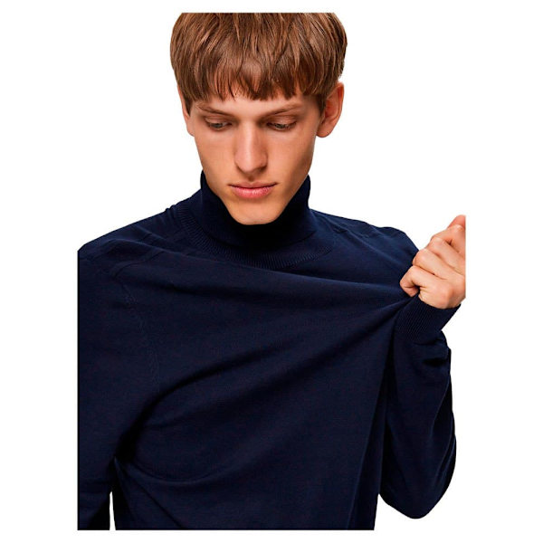 Selected Roll Neck Villapaita Berg Sininen XL Mies