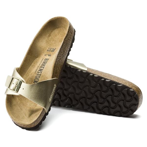 Birkenstock Madrid Birko-flor Smalle Sandaler Gylden EU 36 Kvinde