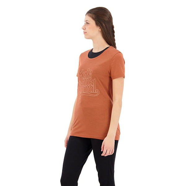 Icebreaker T-lite Ii Move To Natural Merino T-shirt Med Korte ærmer Orange XS Kvinde