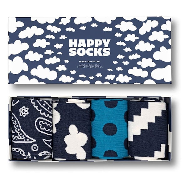 Happy Socks Halva Strumpor Moody Bluess Gift Set 4 Par Flerfärgad EU 36-40 Man