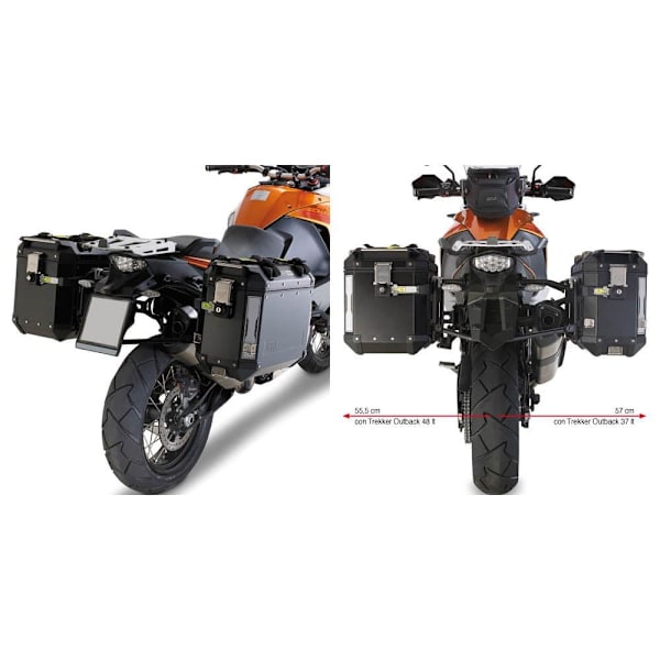 Givi Trekker Outback Monokey Nokkalaukun Pidike Ktm 1050/1090/1190 Adventure&1190 Adventure R&1290 Super Adventure/t/r/s Musta