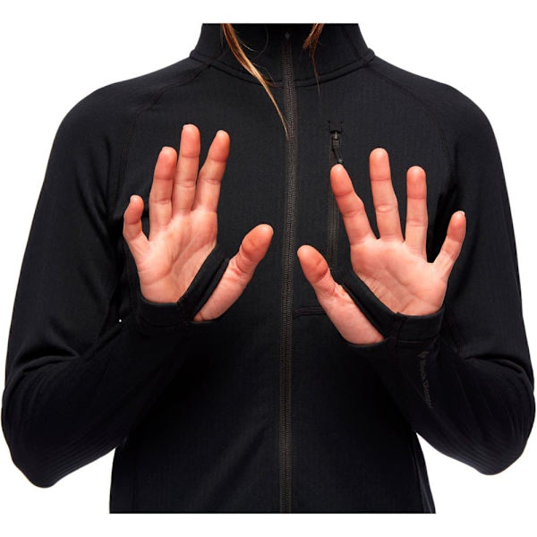 Black Diamond Coefficient Fleecejakke Med Hætte Sort XS Kvinde