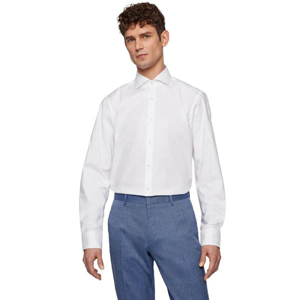 Boss Skjorte P-joe Spread Hvid 43 / Regular Mand