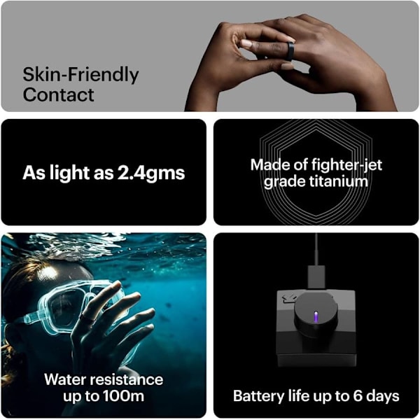 Ultrahuman Air Smart Aktivitetsring Gul 12 / 68-70 mm