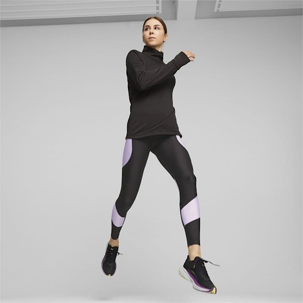 Puma Halv Lynlås Fleece Run Micro Sort S Kvinde
