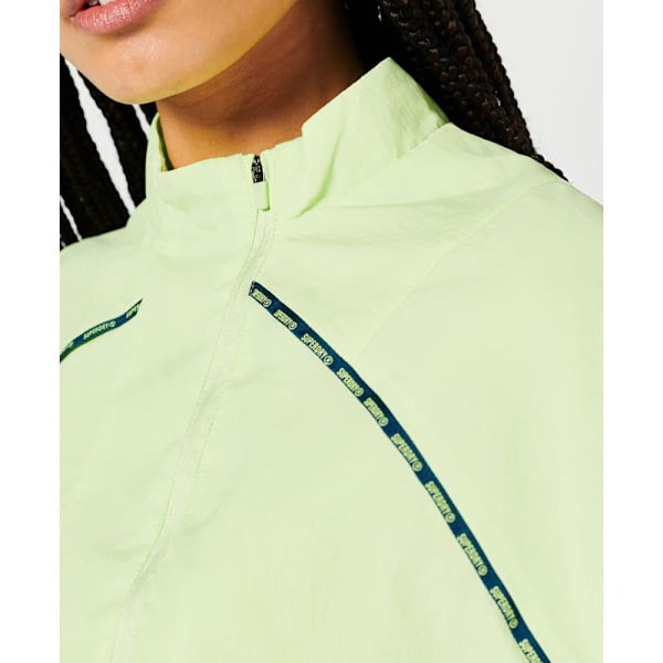 Superdry Jacka Run Cropped Weatherproof Gul M Kvinna