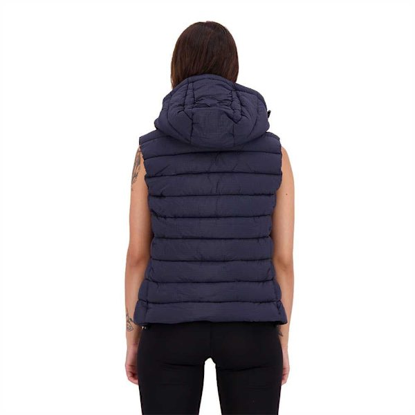 Superdry Väst Code Mtn Fuji Padded Blå 2XS Kvinna