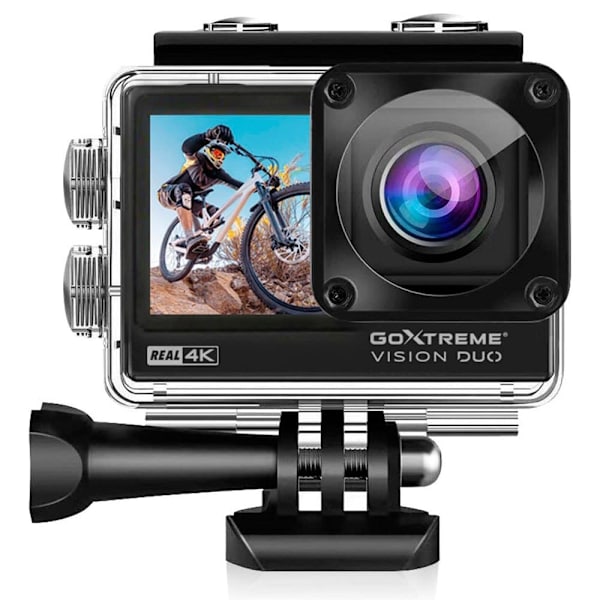 Easypix Action Kamera Goxtreme Vision Duo 4k Søvfarvet Sort