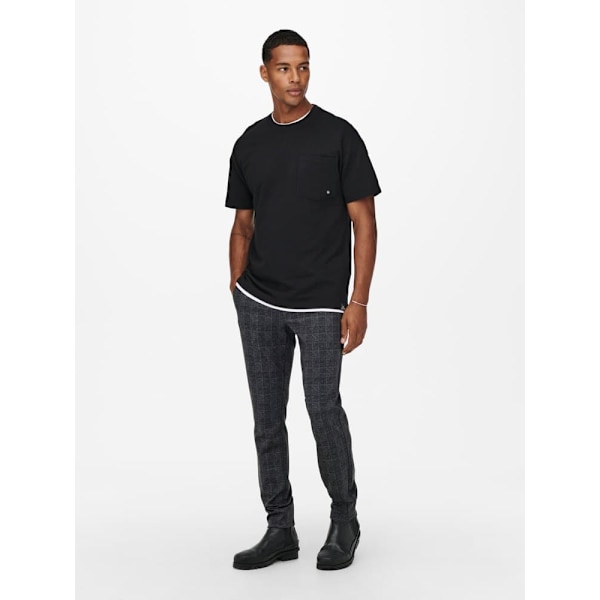 Only & Sons Byxor & Sons Onsmark Checks 9887 Svart 32 / 34 Man