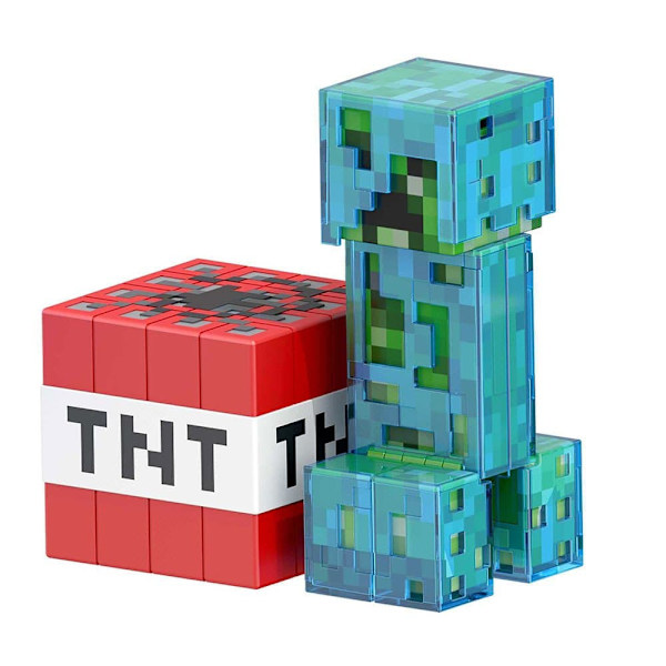 Minecraft Figur Diamond Level Creeper Flerfärgad