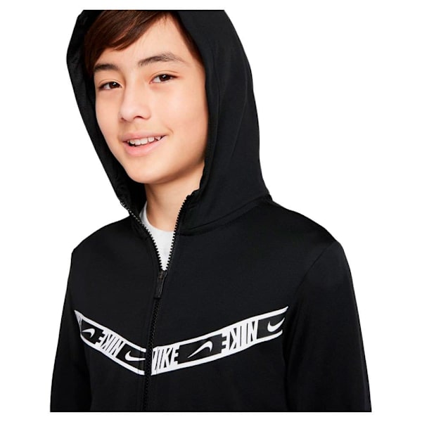 Nike Sweatshirt Med Full Dragkedja Sportswear Repeat Pk Svart 10-12 Years Pojke