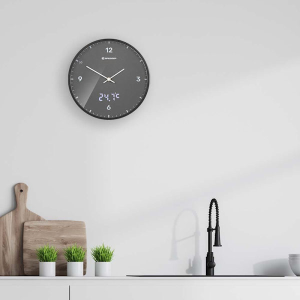 Bresser Väggklocka Mytime Ledsec Grå