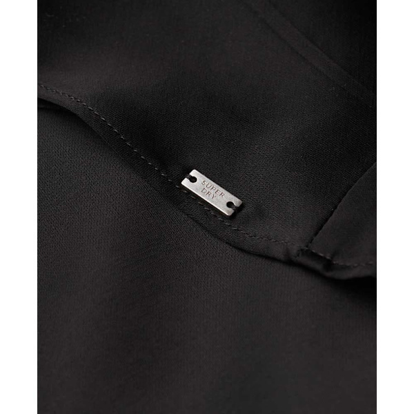 Superdry Satin Racer ærmeløs Kort Kjole Sort L Kvinde