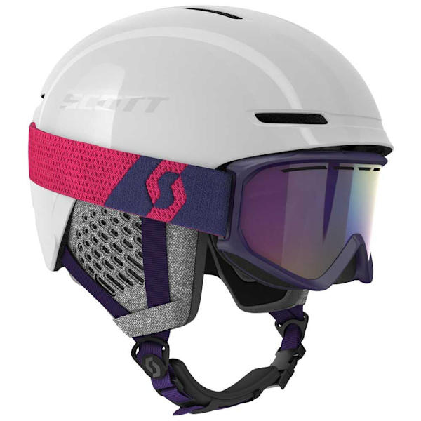Scott Combo Track+goggle Fact Hjelm Hvid S
