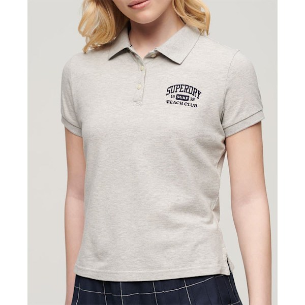 Superdry 90s Fitted Kortärmad Polotröja Beige S Kvinna