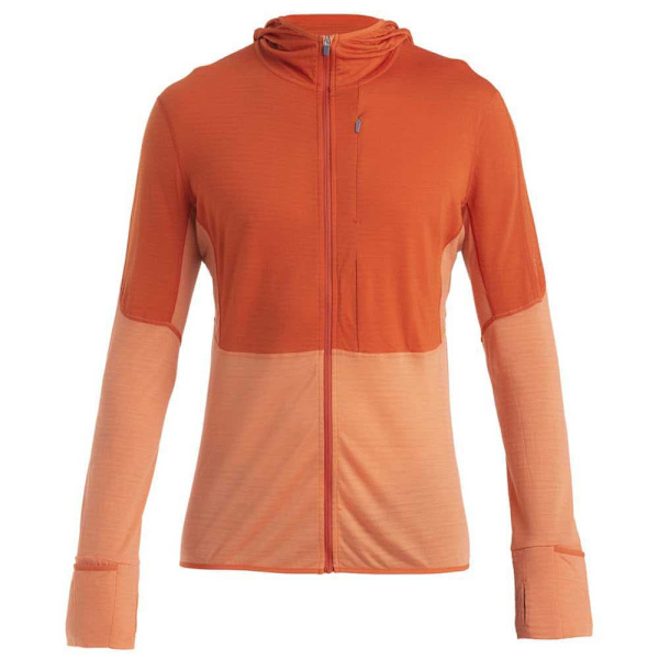 Icebreaker Merino 200 Realfleece Descender Fleecejakke Med Fuld Lynlås Orange L Mand