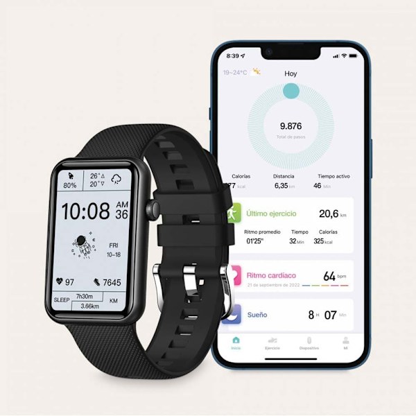 Ksix Smart Klocka Tube Silver