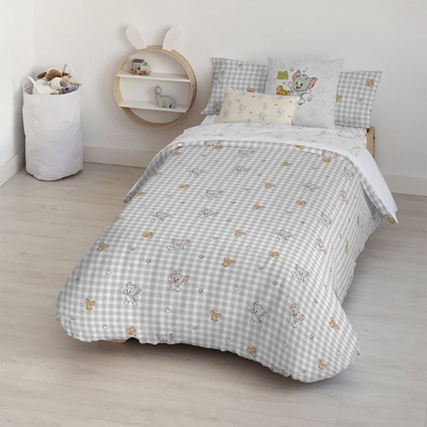 Play Fabrics Påslakan Tom Jerry Vichy För Maxicuna 115x145 Cm