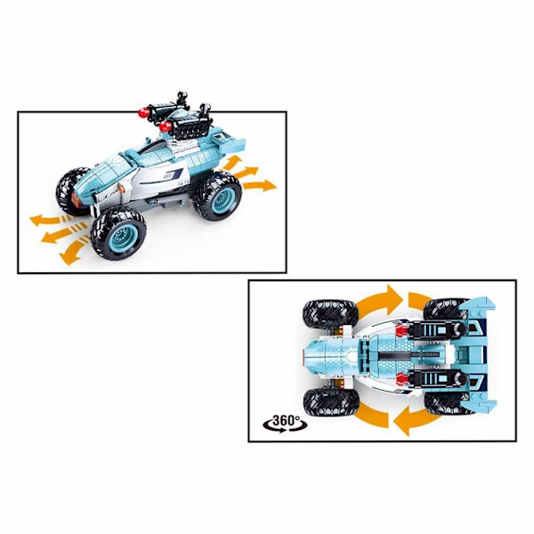 Sluban Power Bricks R/c 2.4g Car 268 Stykker Konstruktion Spil Søvfarvet