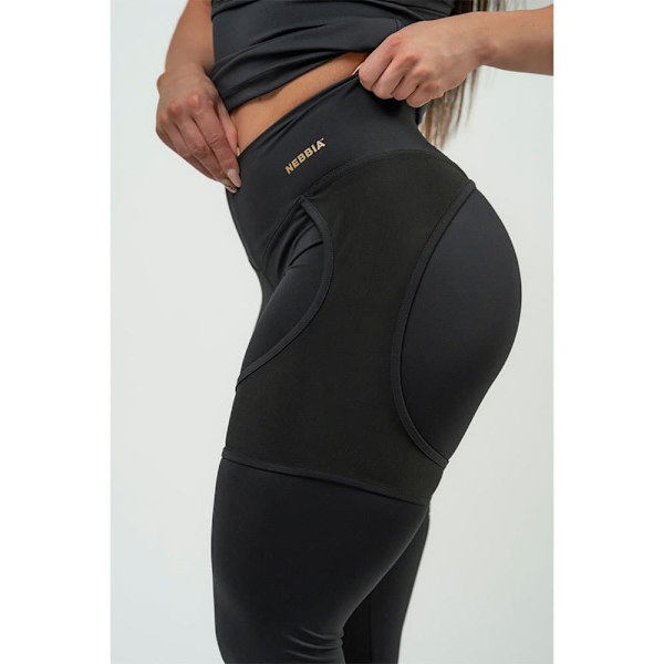 Nebbia Leggings Med Høj Talje Intense Mesh Gold Sort L Kvinde