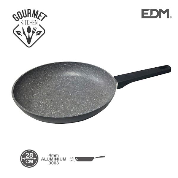 Edm Nonstick Stegepande Professional Line 28 Cm Sort