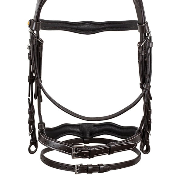 Equestro Anatomical Logo Tøjle Sort Cob