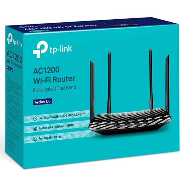 Tp-link Bærbar Router Archerc6 Sort