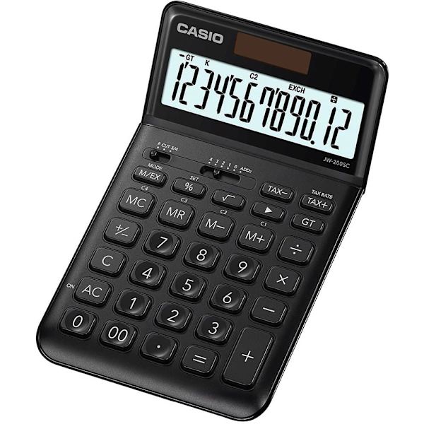 Casio Lommeregner Jw-200sc-bk Sort Sort
