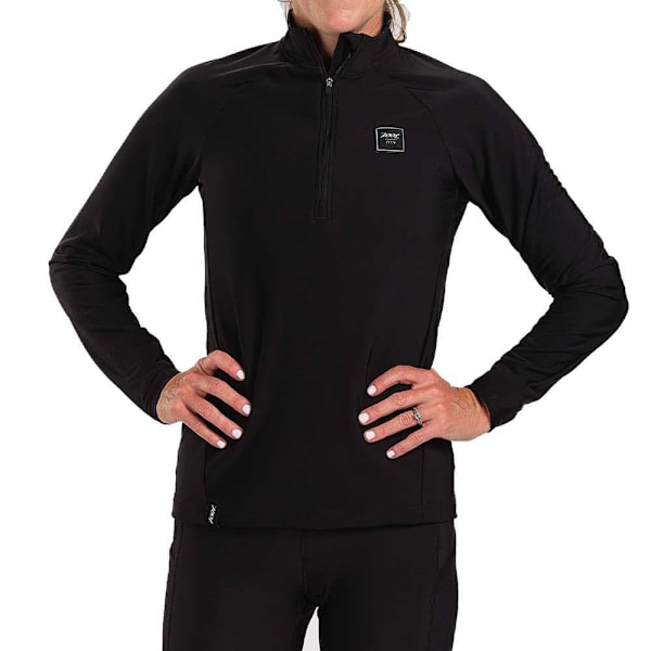 Zoot Halv Lynlå Sweatshirt Elite Run Thermo Sort M Kvinde