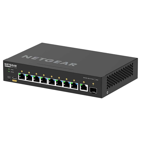 Netgear Kontakt Av Line M4250-9g1f L3 1u Søvfarvet Sort
