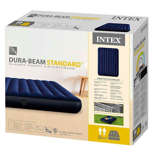Intex Madrass Dura-beam Standard Classic Downy Blå