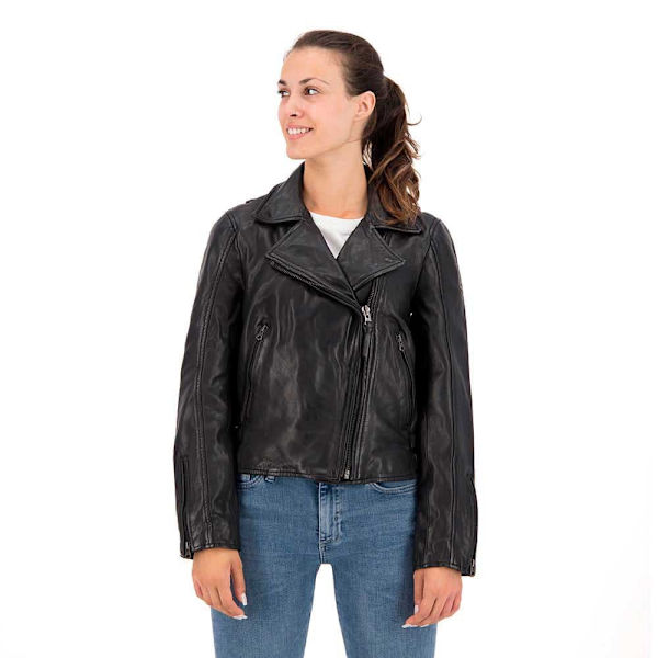 Superdry Jakke Ov Classic Biker Sort XL Kvinde