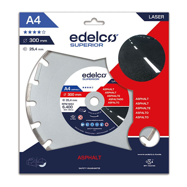 Edelco Diamantskive Til Asfalt A4 350x25 Mm