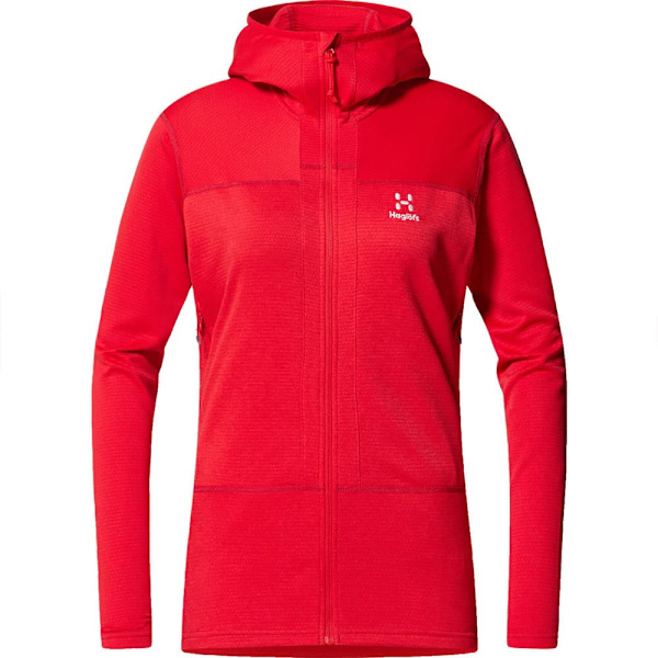 Haglofs Roc Flash Mid Sweatshirt Med Dragkedja Röd XS Kvinna