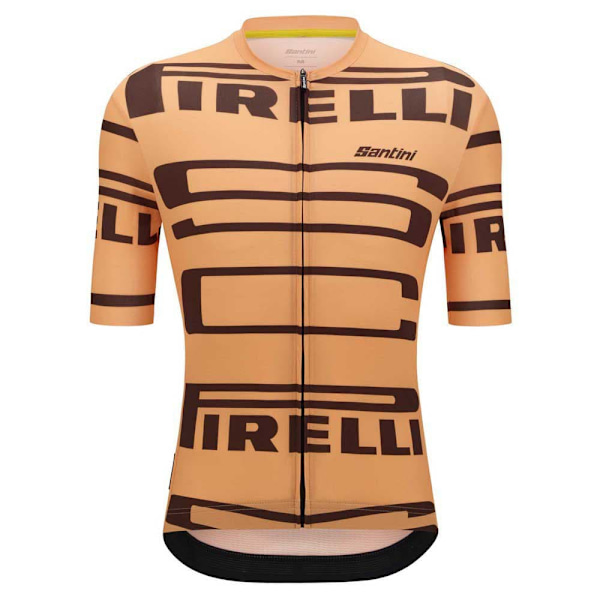 Santini Pirelli Korta ärmar Cykeltröja Orange M Man