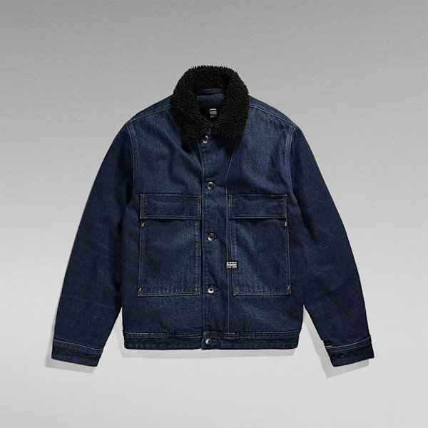 G-star Utility Flap Pocket Sherpa Denimjakke Blå M Mand