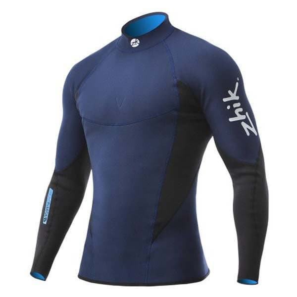 Zhik Langærmet Neopren T-shirt Microfleece Blå L Mand
