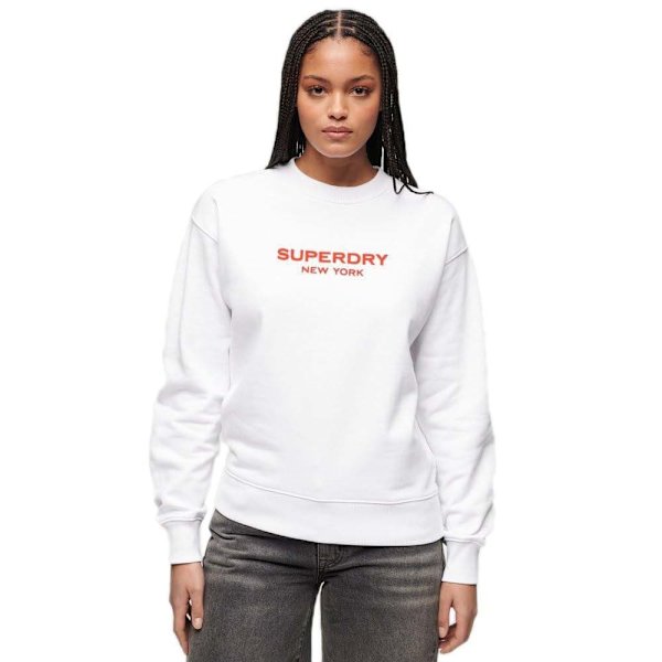 Superdry Sport Luxe Loose Tröja Vit XS Kvinna