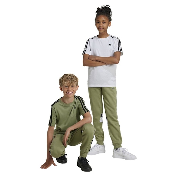 Adidas Tiberio 3 Stripes Colorblock Fleece Joggers Grönt 11-12 Years Pojke