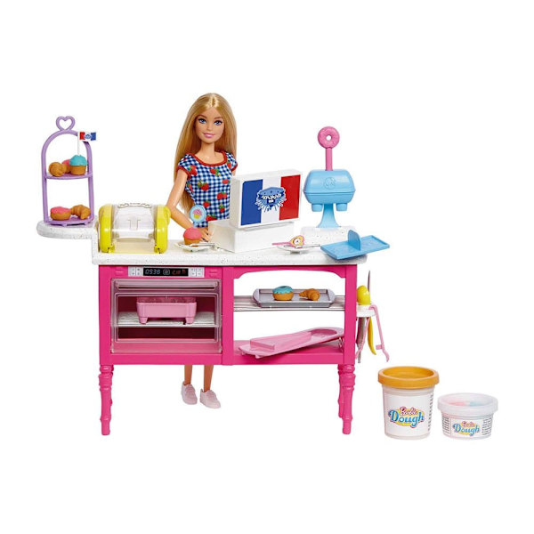 Barbie Två Malibu-sak Med Konditoridocka Rosa