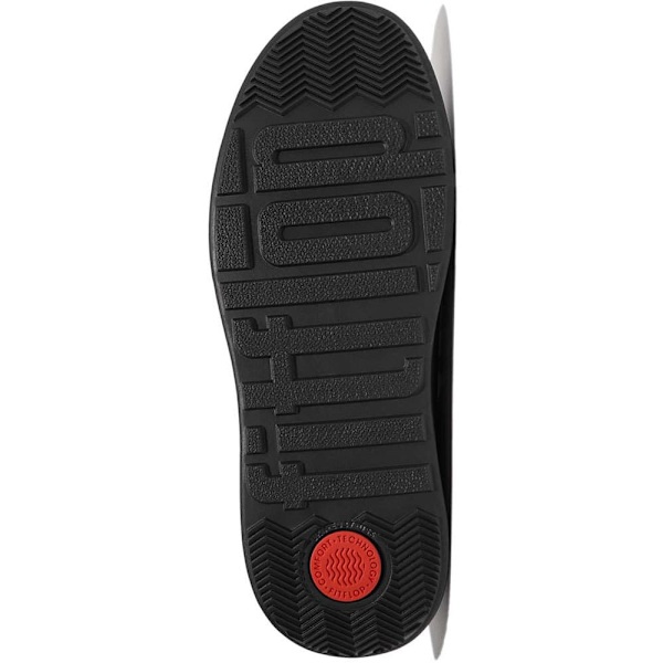 Fitflop F-mode Suede Flatform Zip Ankle Støvler Sort EU 37 Kvinde