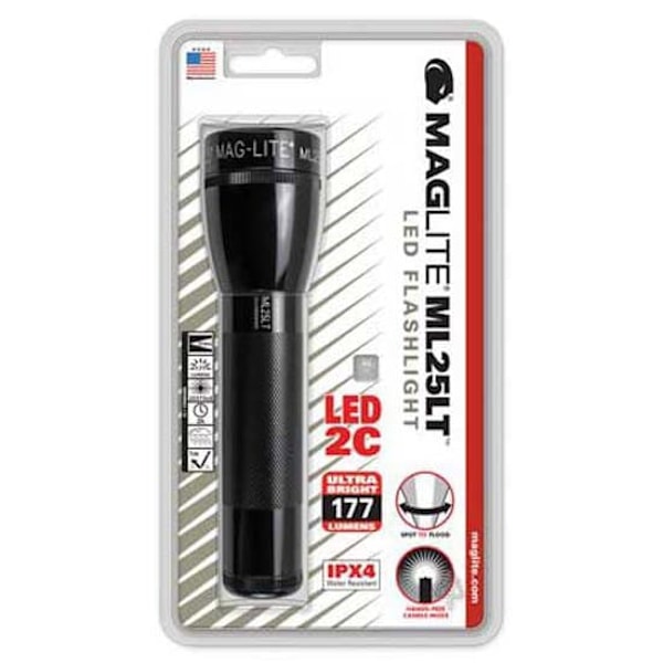Mag-lite Ml25l 2c Led S2016 Musta 177 Lumens musta