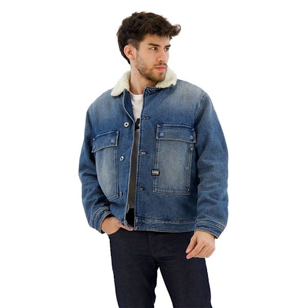 G-star Utility Flap Pocket Sherpa Denimjakke Blå M Mand