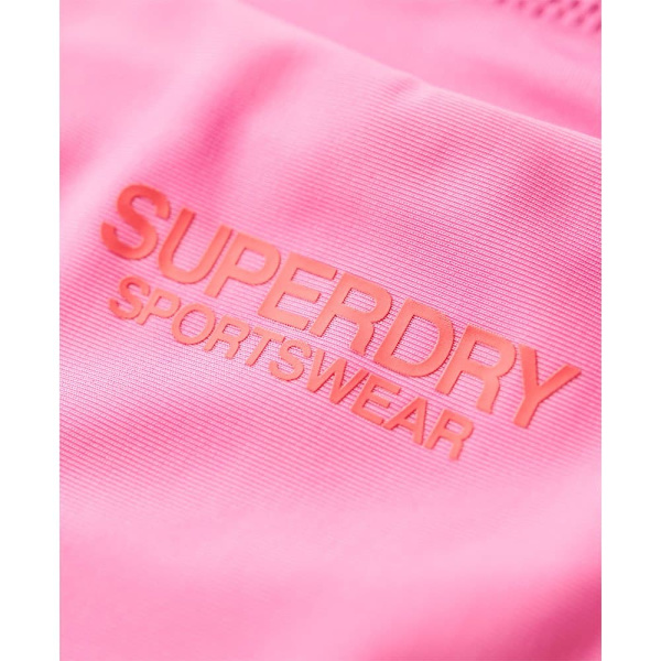 Superdry Logo Bandeau Bikinitopp Rosa S Kvinna