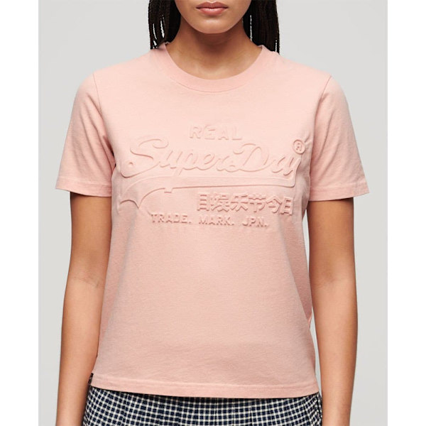 Superdry Embossed Vl Relaxed Lyhythihainen T-paita Pinkki L Nainen