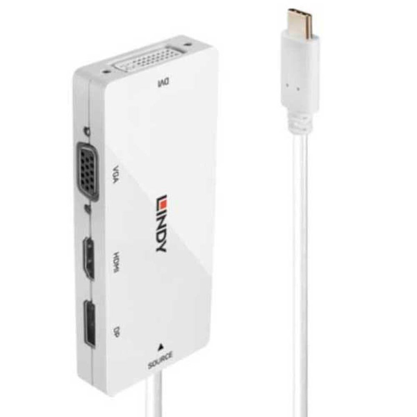 Lindy Usb C Til Multiport Adapter 43279 Hvid